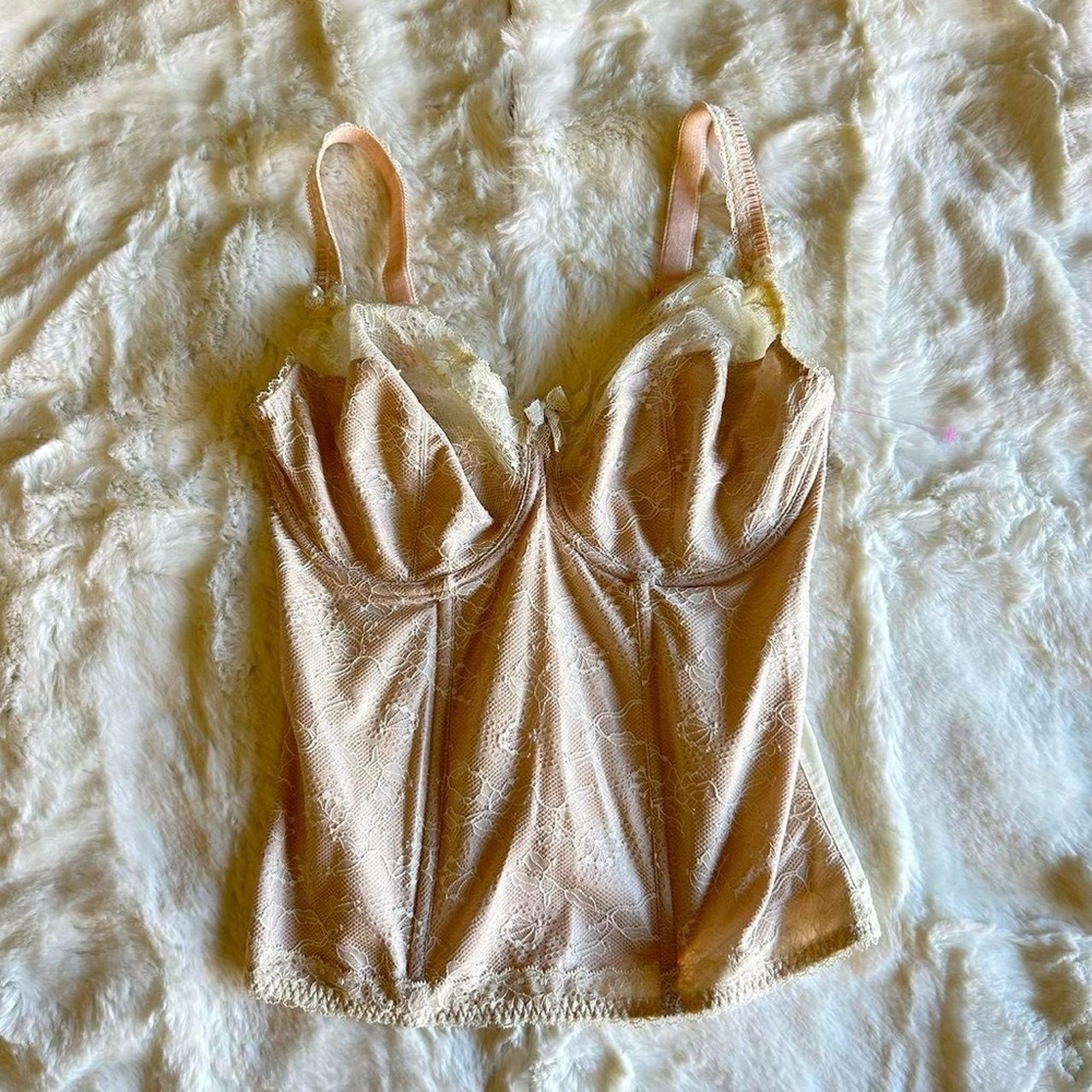 Fantasie European Lace Bustier Corset 32G Cottagecore Prairie Peasant Style